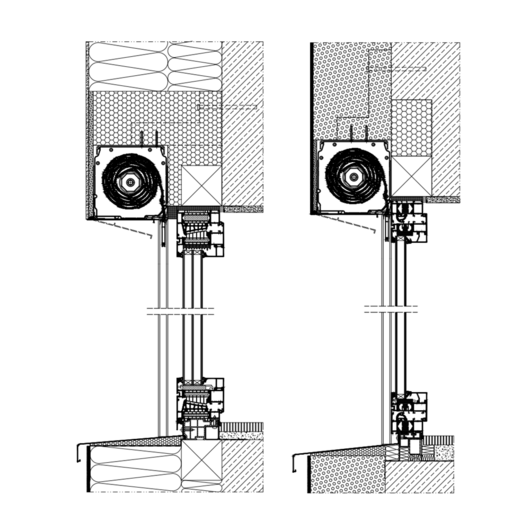 Aluprof Aluminium Vorsatzrollladen Profilsystem: Aluprof SP-E 90 Grad