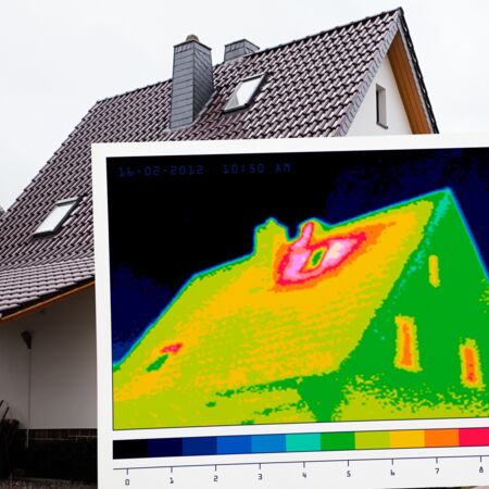 Prüfung der Energieeffizienz von Fenster und Türen bei ganzem Haus