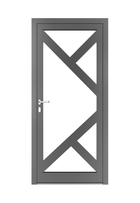 Aluminium Haustür von Drutex mit Glas und individueller Aufteilung