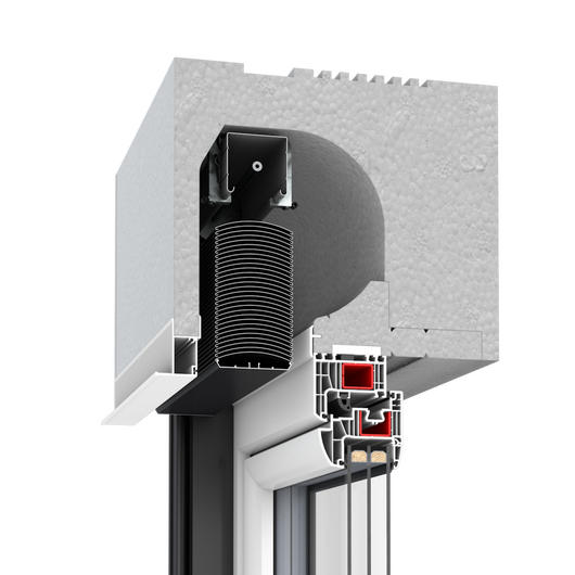 Drutex Aluminium Aufsatzraffstore Profilsystem: ZF-S Kastenhöhe 308mm, Tiefe 300mm