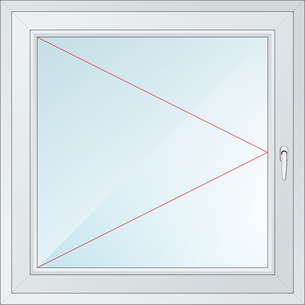 Dreh Links Fenster mit Griff Rechts