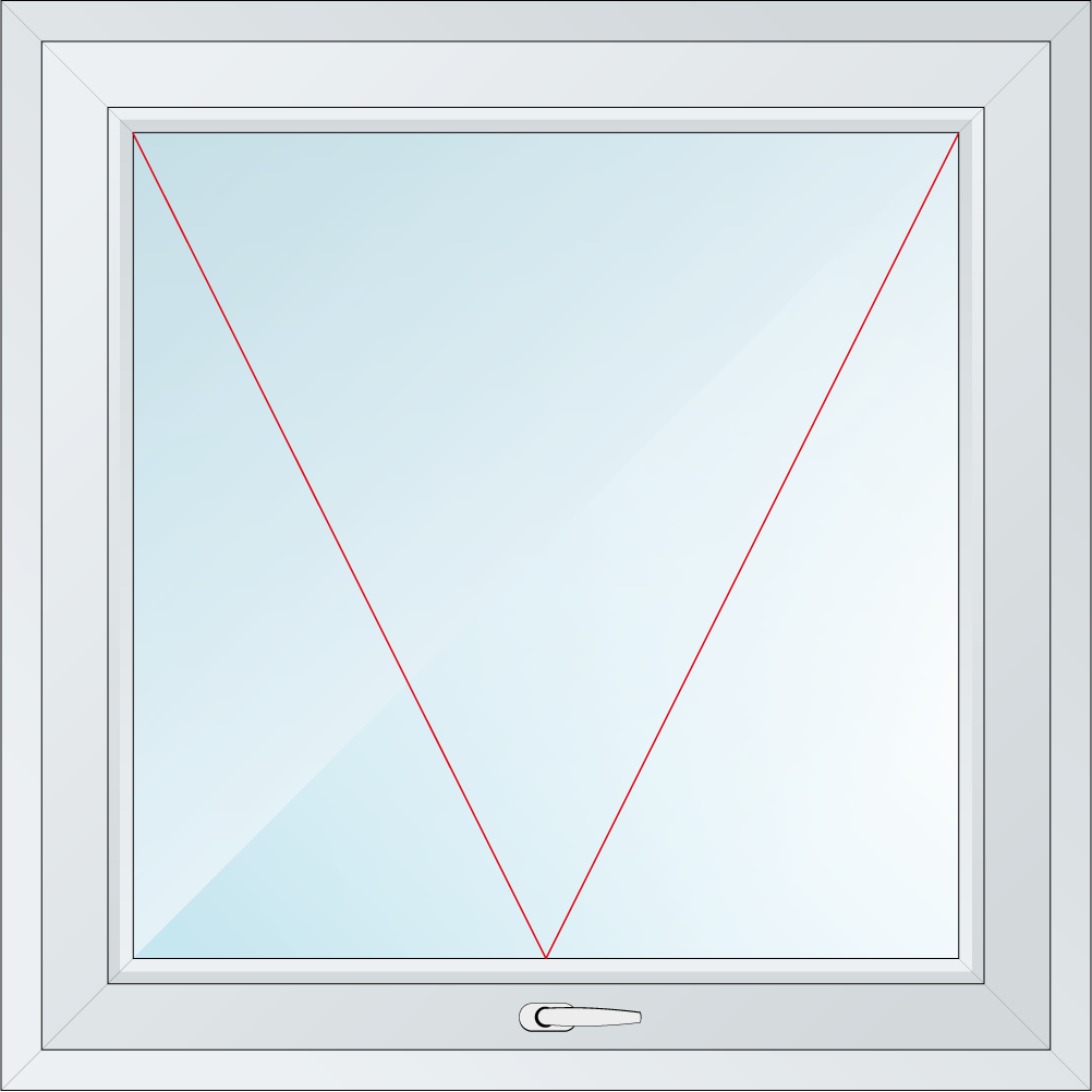 Fenster mit Kipp Funktion von unten und Griff unten